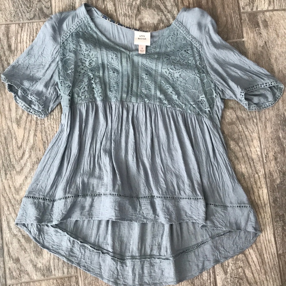 Grayish Blue Blouse
